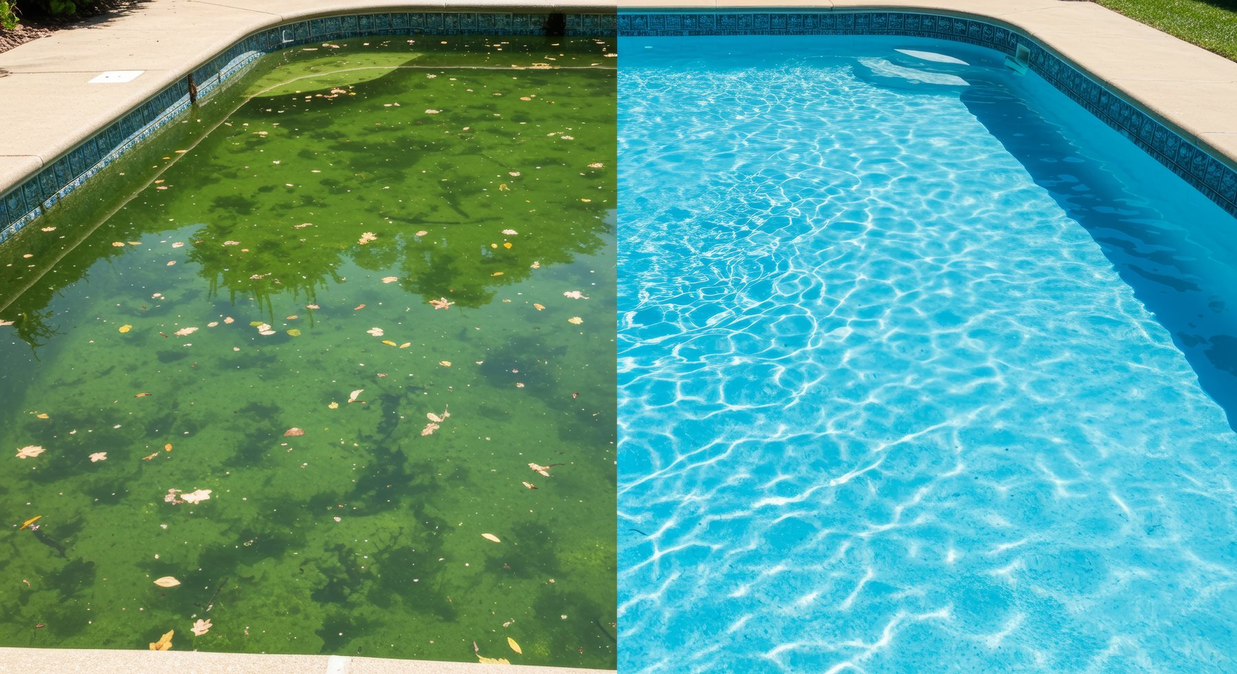 Before and after — another Tampa Bay pool restored by Pool & Spa Experts