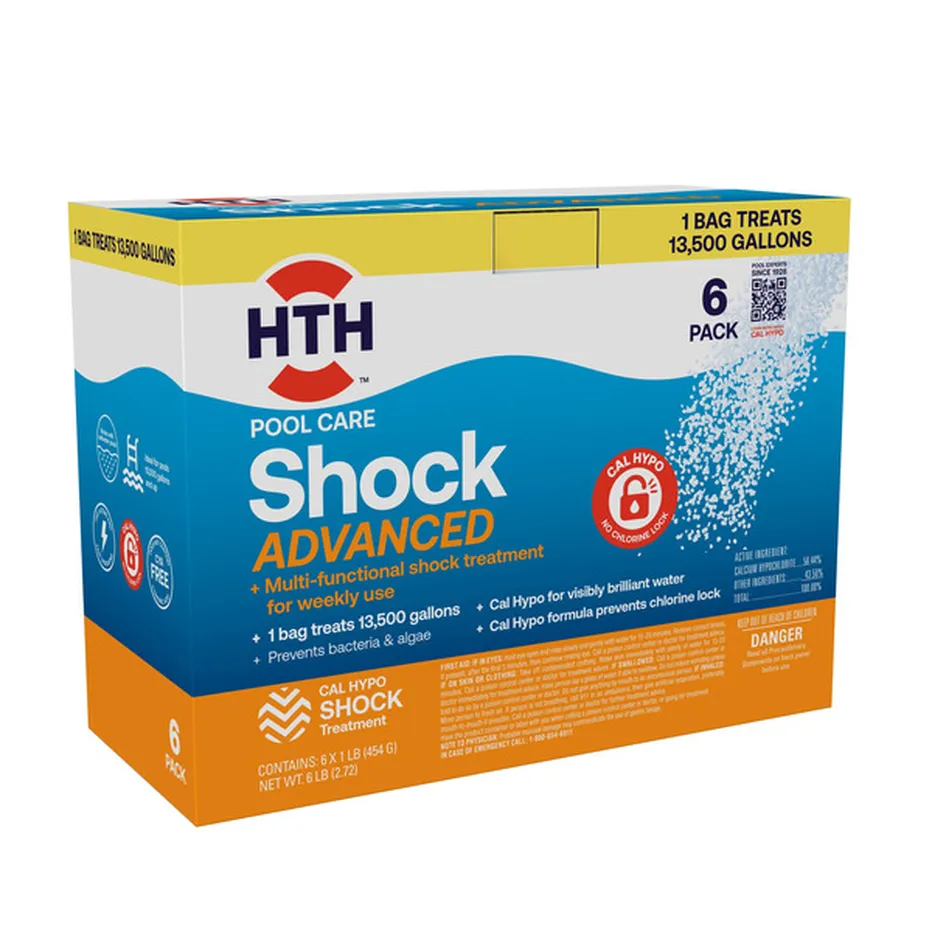 HTH Super Shock Pool Treatment, 12 pack of 1 lb bags